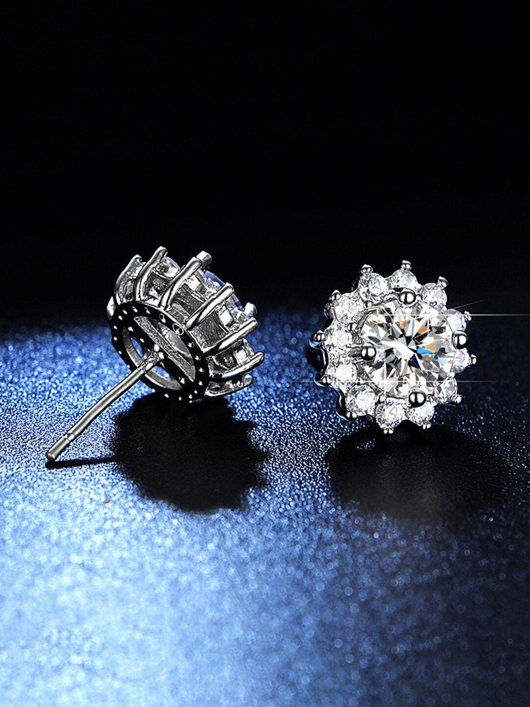 designs & you silver-plated studs earrings