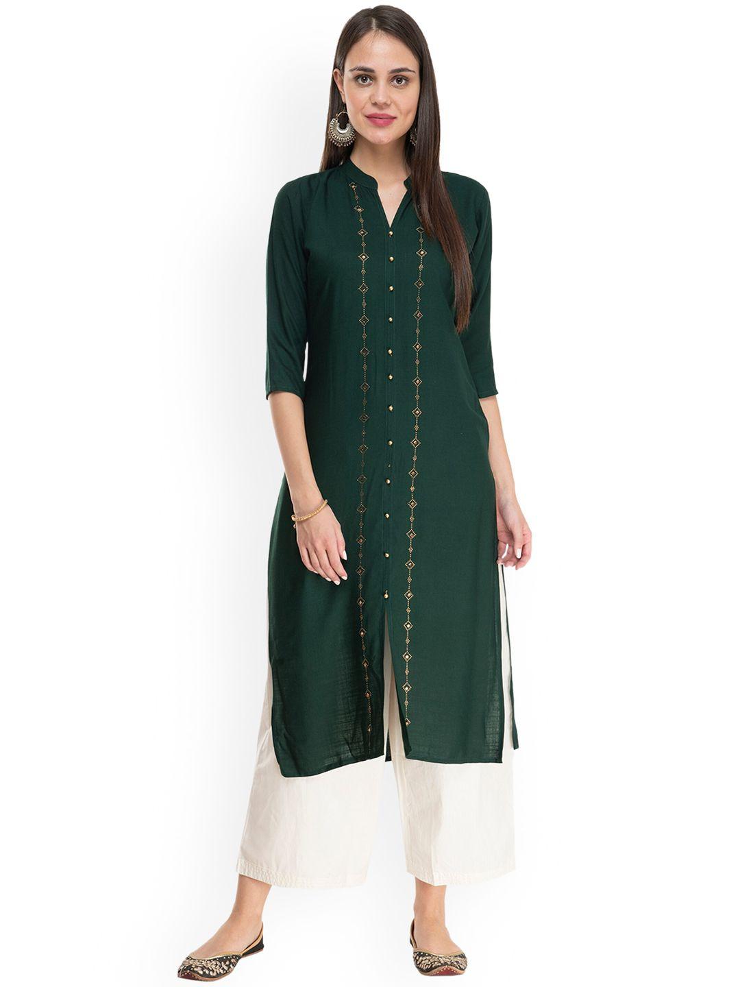 desinoor com women green kurta