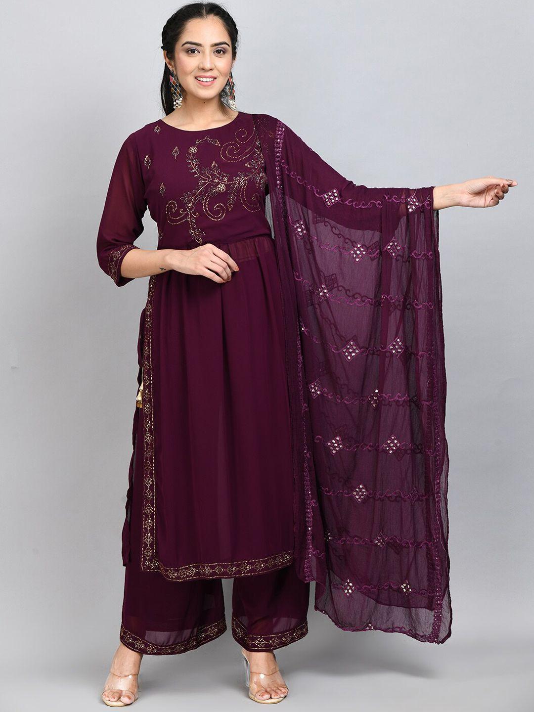 desinoor.com ethnic motifs beads and stones kurta set