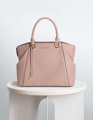 detachable strap structured handbag
