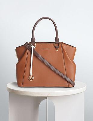 detachable strap structured handbag