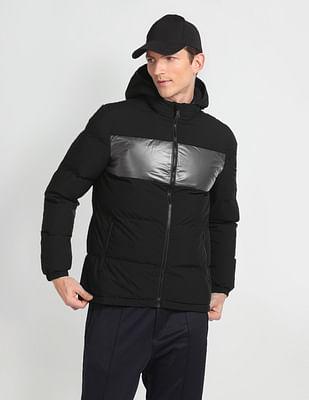 detachable hood quilted jacket