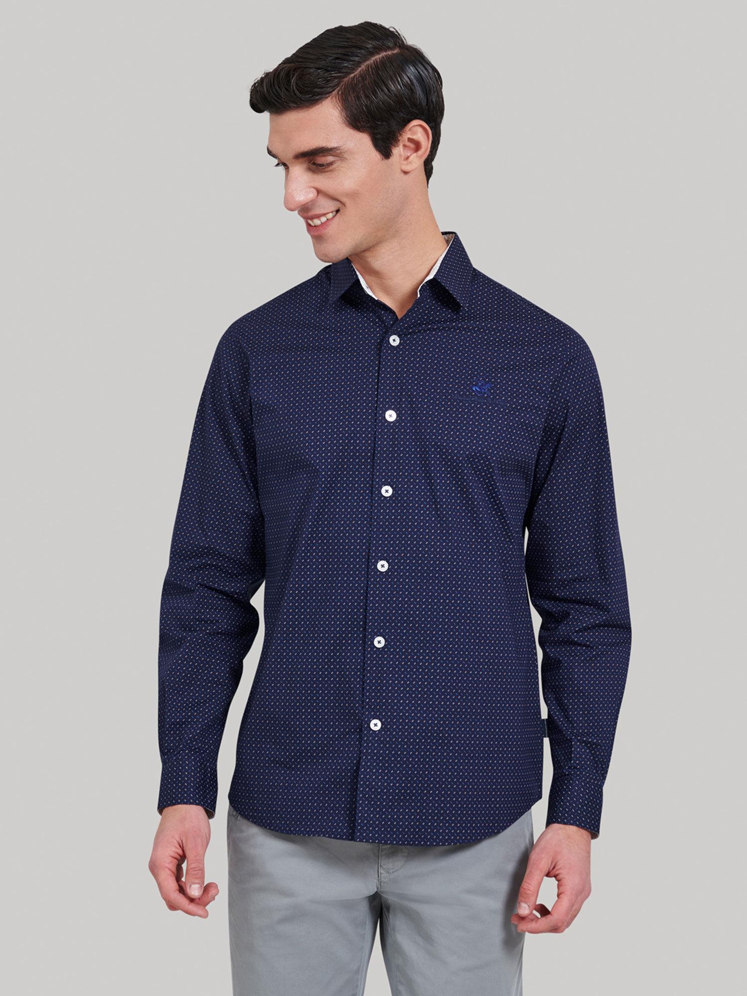 detour up ahead twin printed stretch poplin shirt