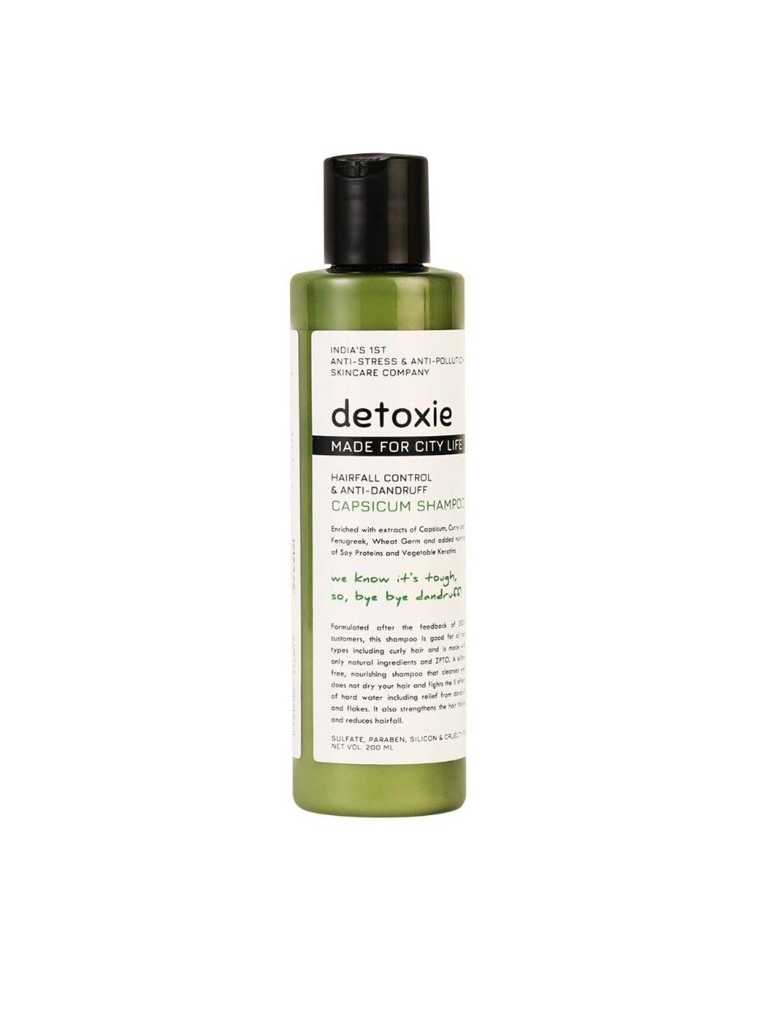 detoxie anti-dandruff & flake relief capsicum shampoo - 200 ml