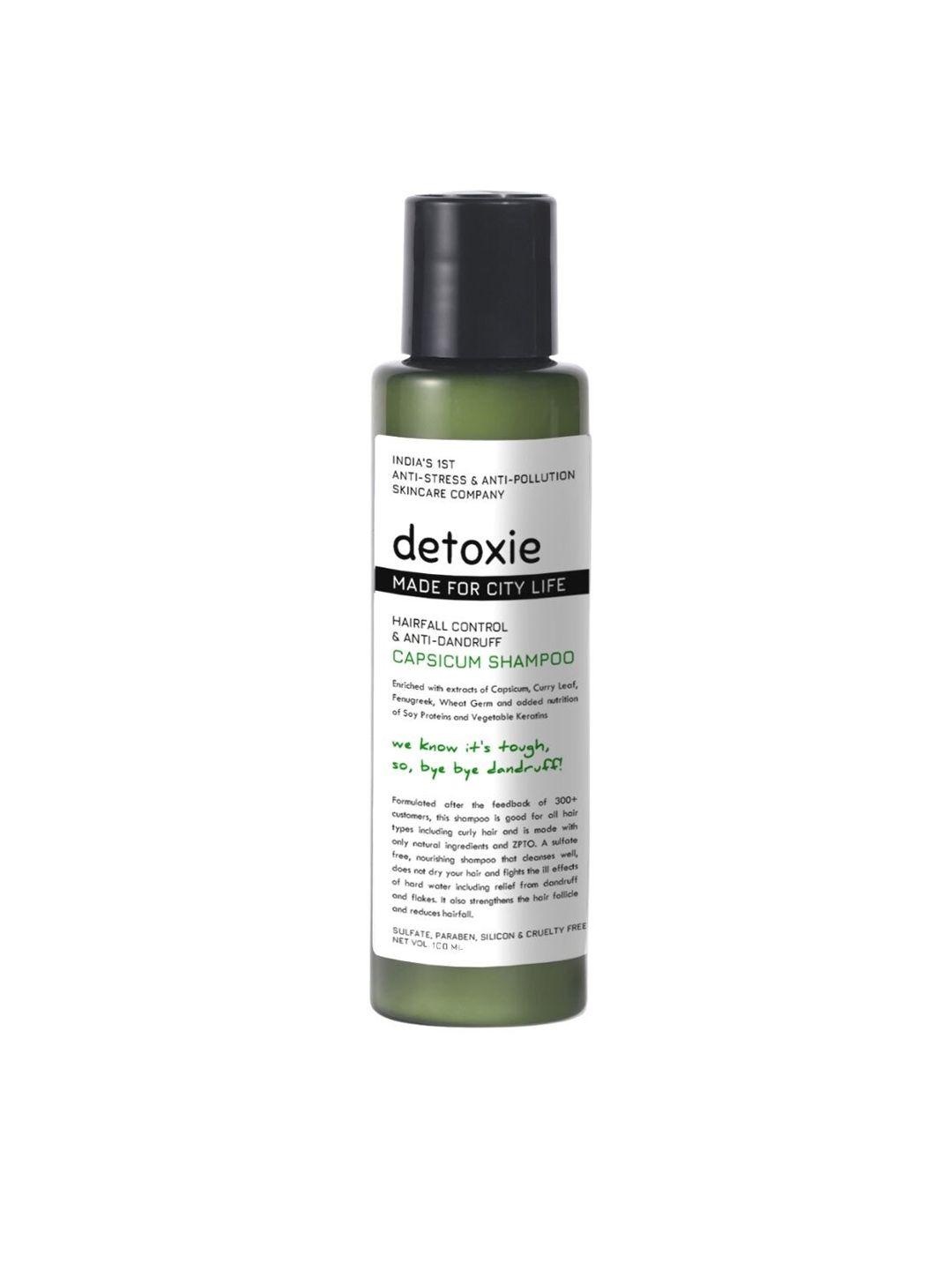 detoxie anti-dandruff & flake relief capsicum shampoo  100 ml