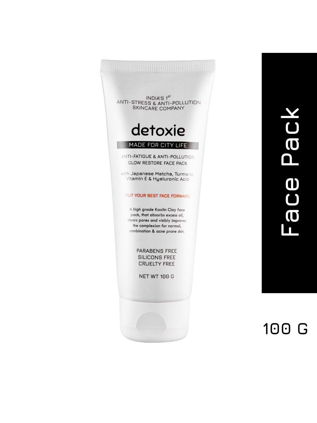 detoxie anti-fatigue & anti-pollution glow restore face pack with turmeric - 100 g