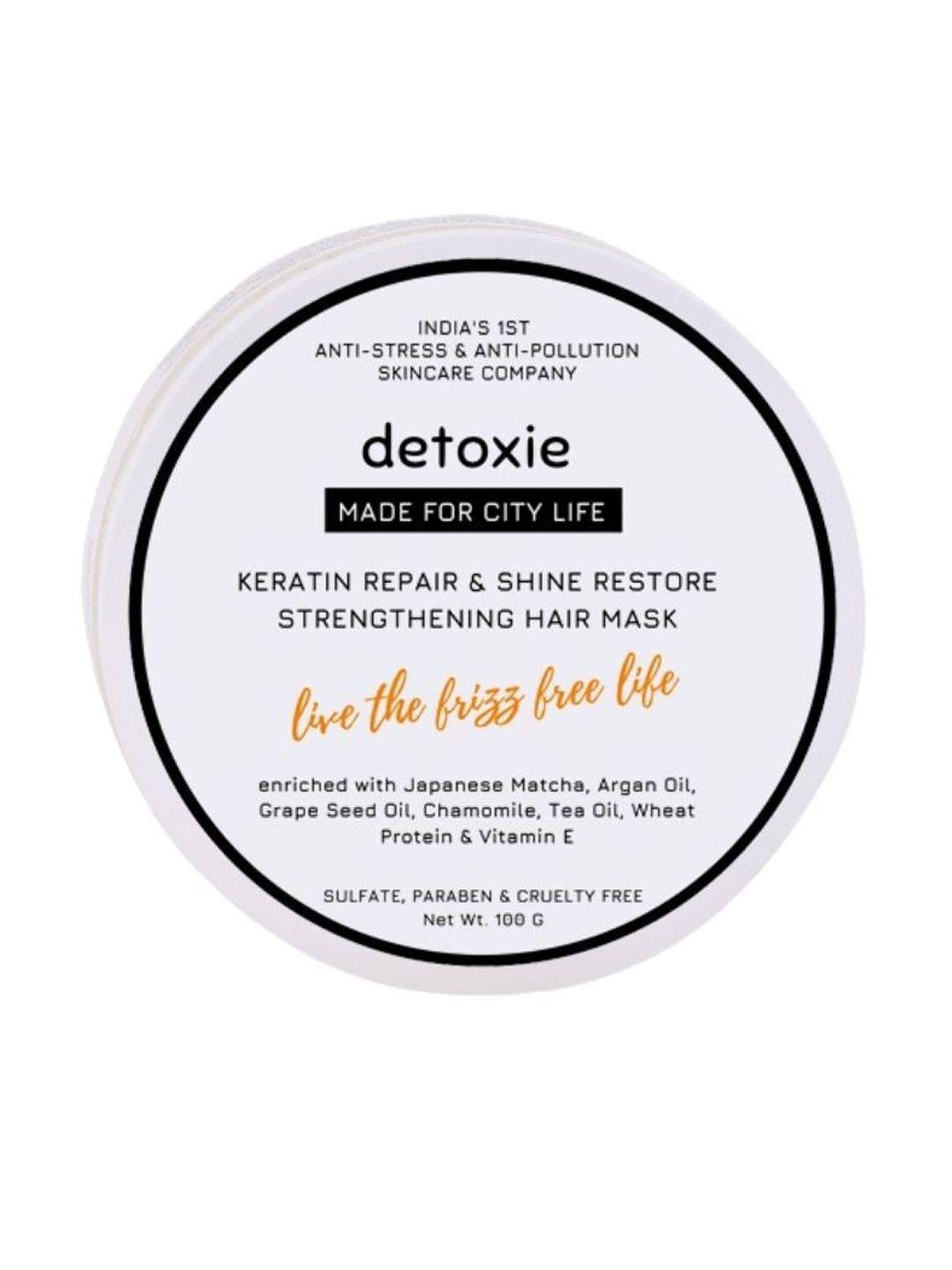 detoxie keratin repair & shine restore strengthening hair mask - 100 g