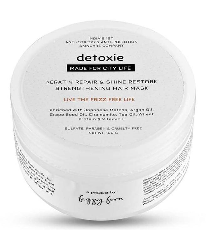 detoxie keratin repair & shine restore strengthening hair mask - 100 gm