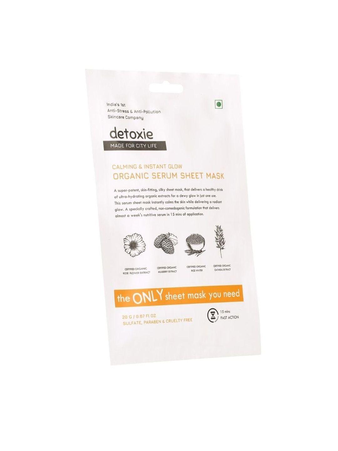 detoxie organic serum sheet mask - 20 gm