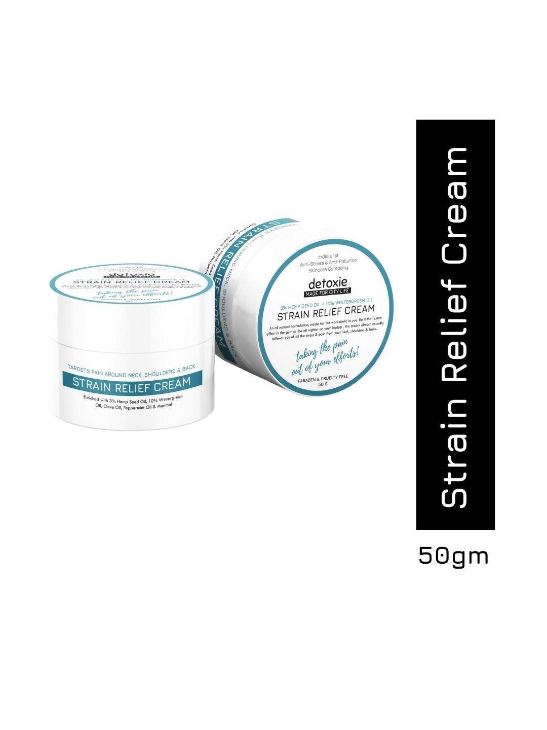 detoxie unisex white strain relief cream - 50gm
