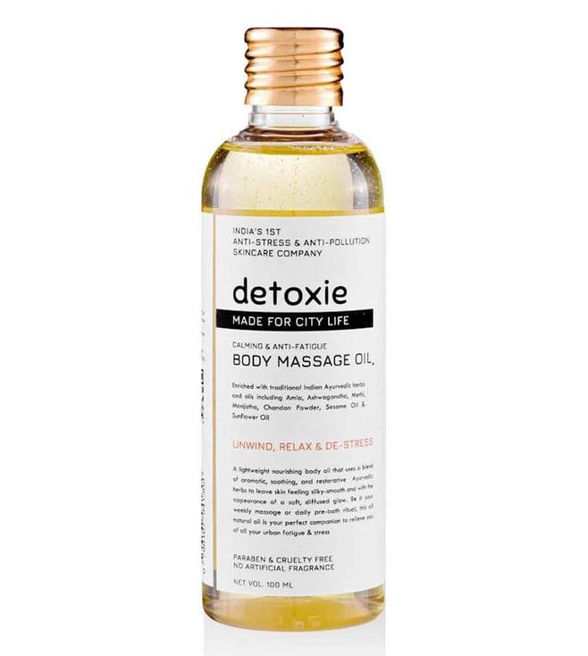 detxoie calming & anti-fatigue body massage oil - 100 ml
