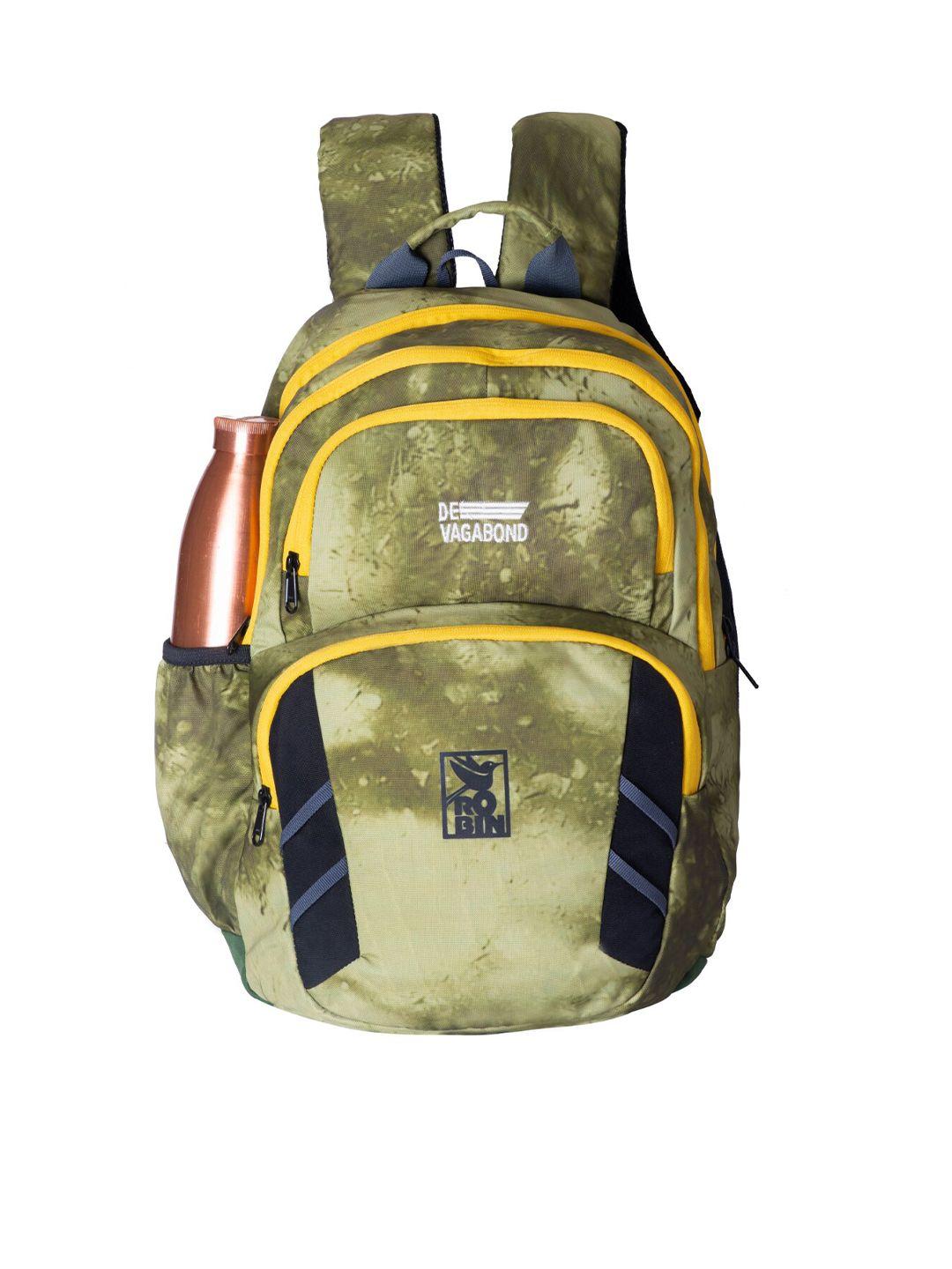 devagabond unisex green & yellow backpack - 25 ltrs