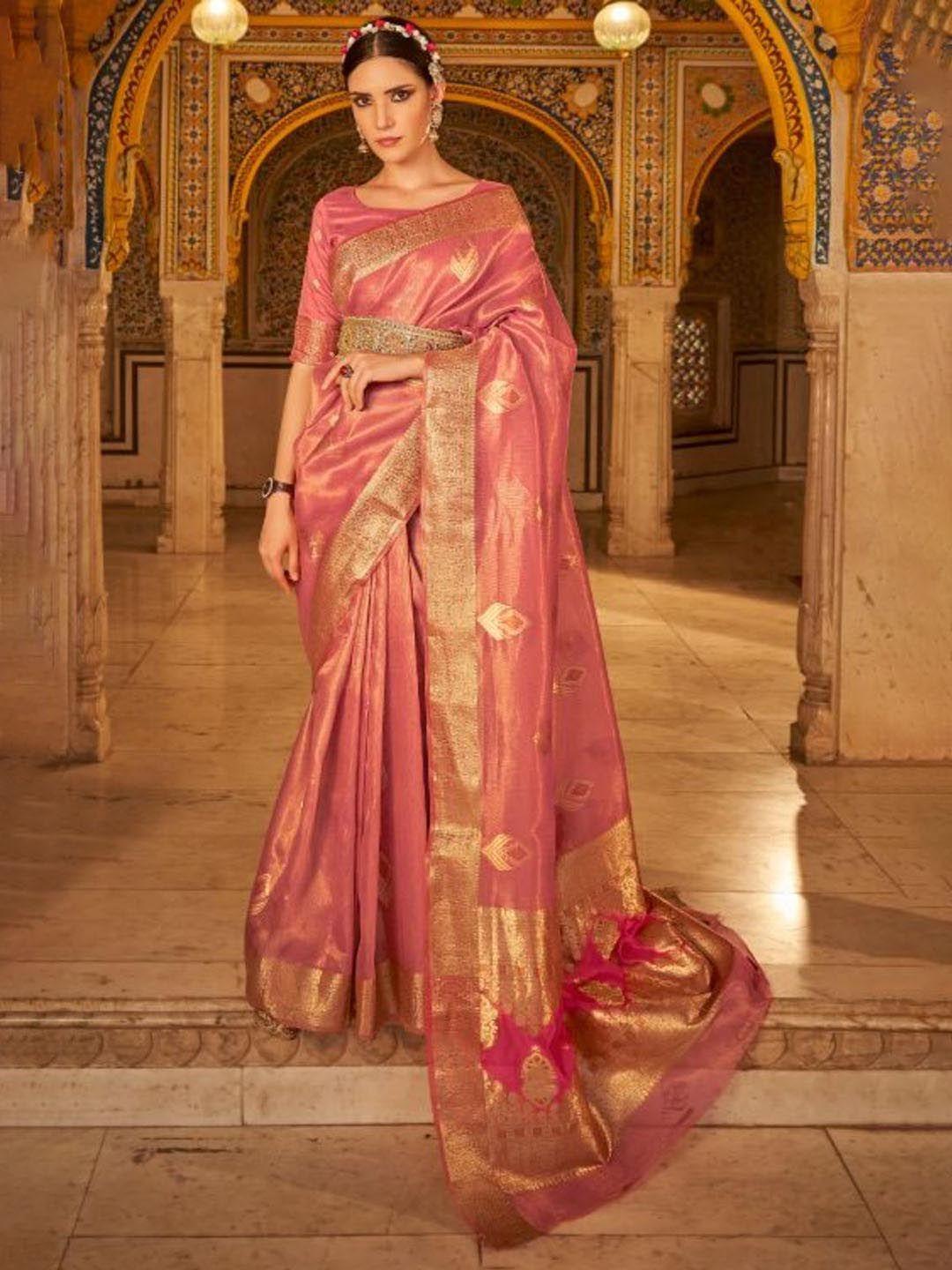 devatithi woven design zari banarasi saree