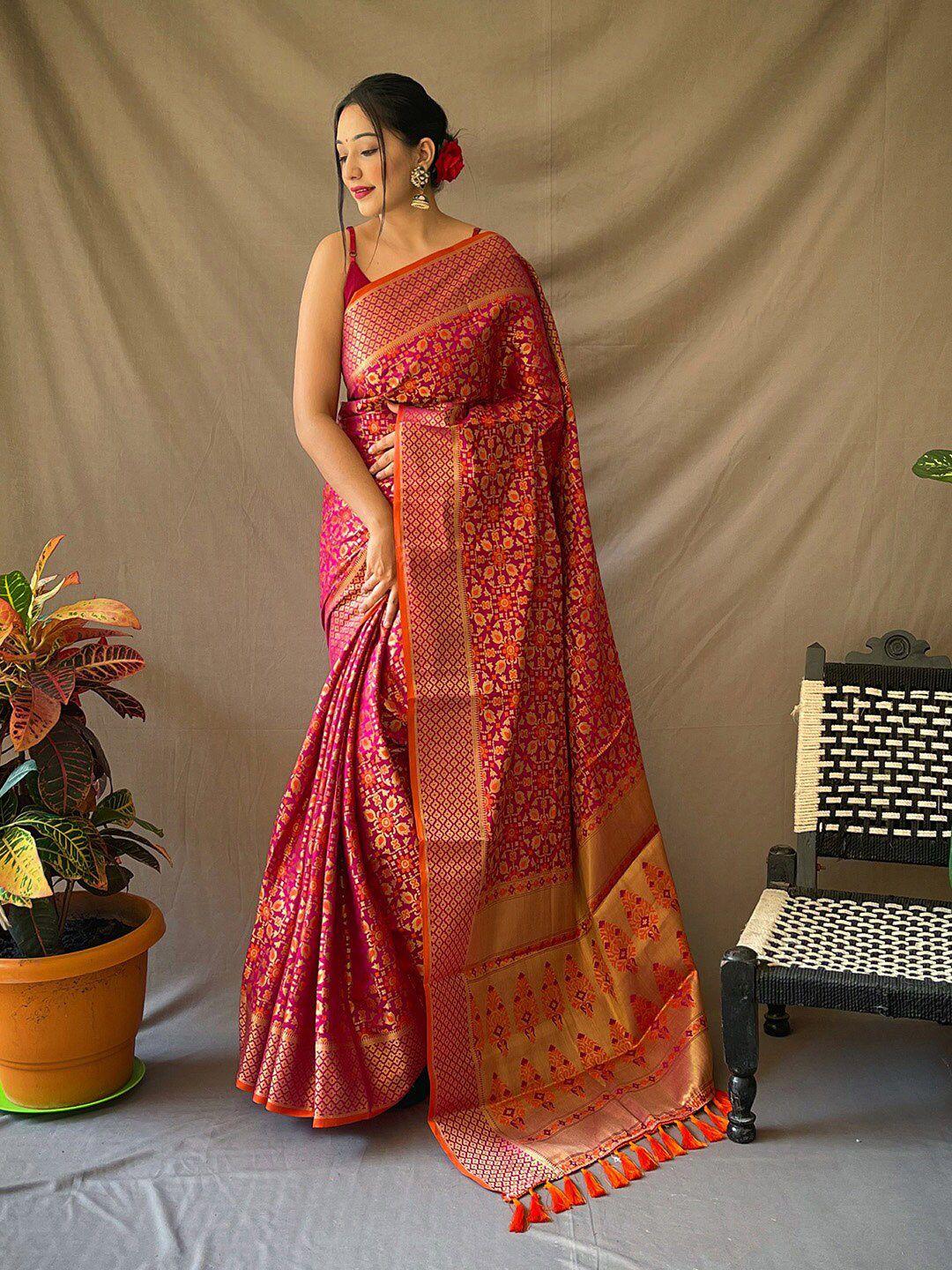 devatithi woven design zari patola saree