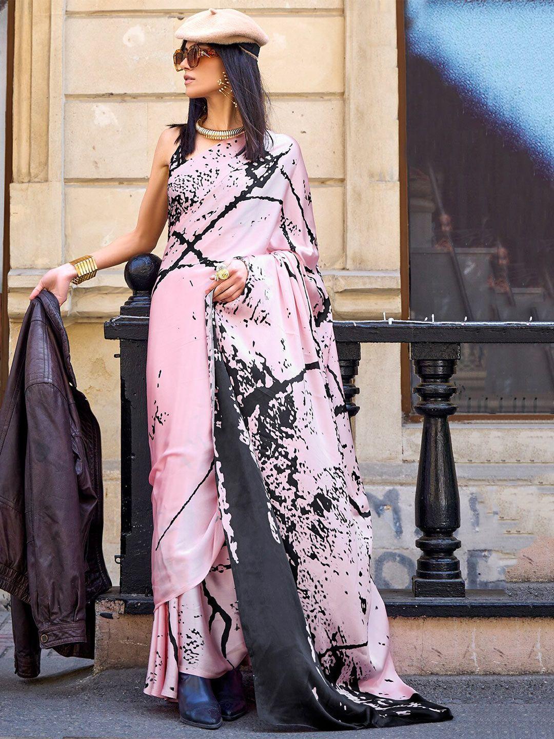 devatithi pink silk blend saree