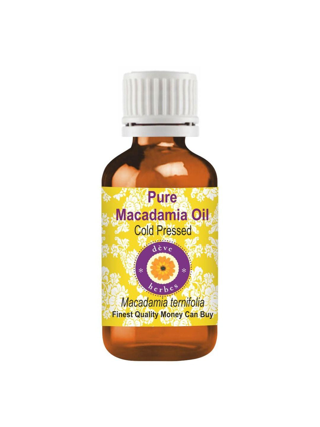 deve herbes natural therapeutic grade cold pressed pure macadamia body oil - 10 ml
