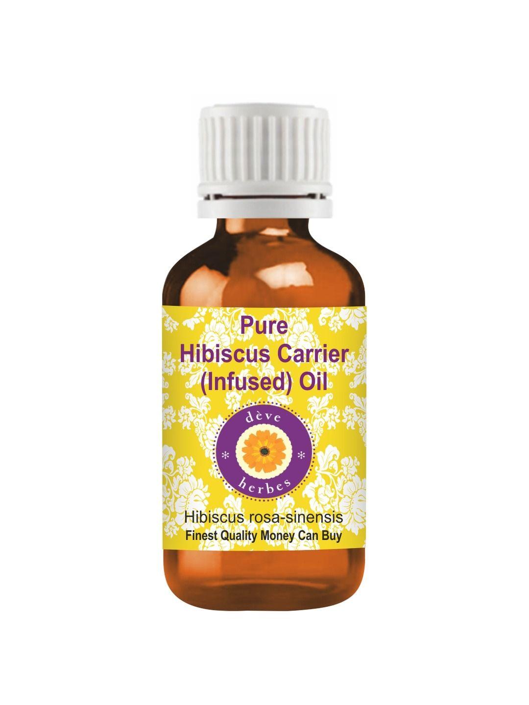deve herbes natural therapeutic grade pure hibiscus carrier infused oil - 15 ml