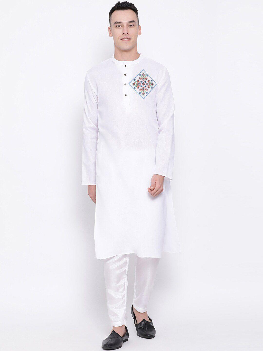 devoiler ethnic motifs printed regular kurta with pyjamas