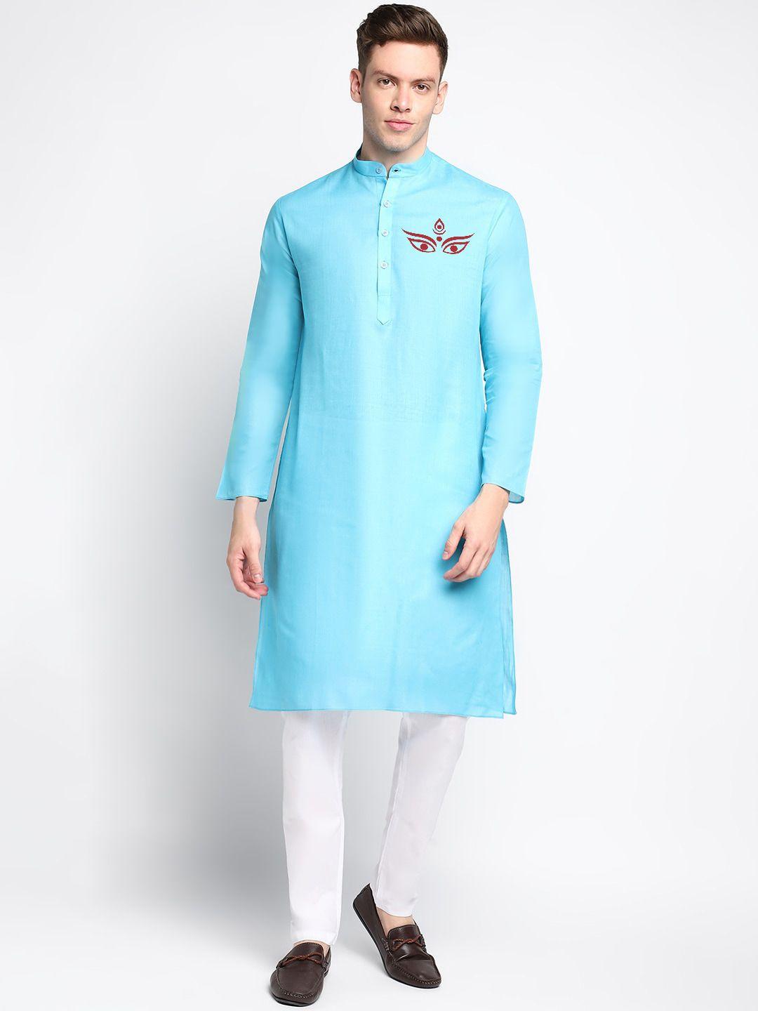 devoiler ethnic motifs printed kurta with pyjamas