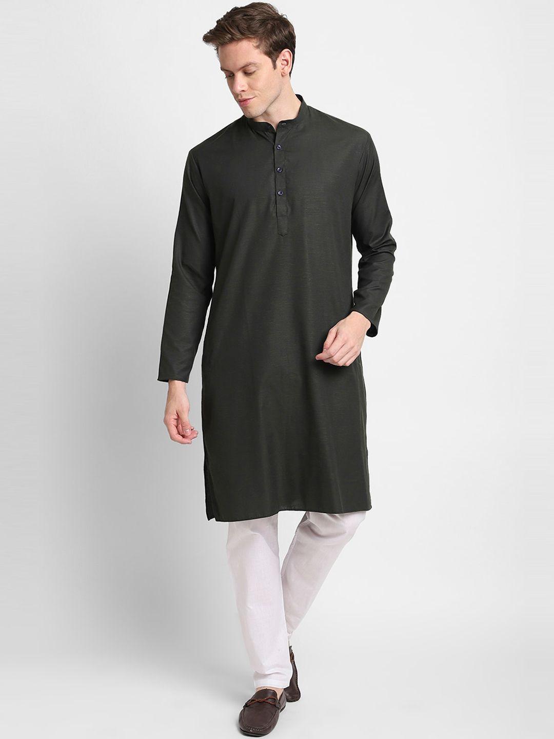 devoiler men black kurta with pyjamas