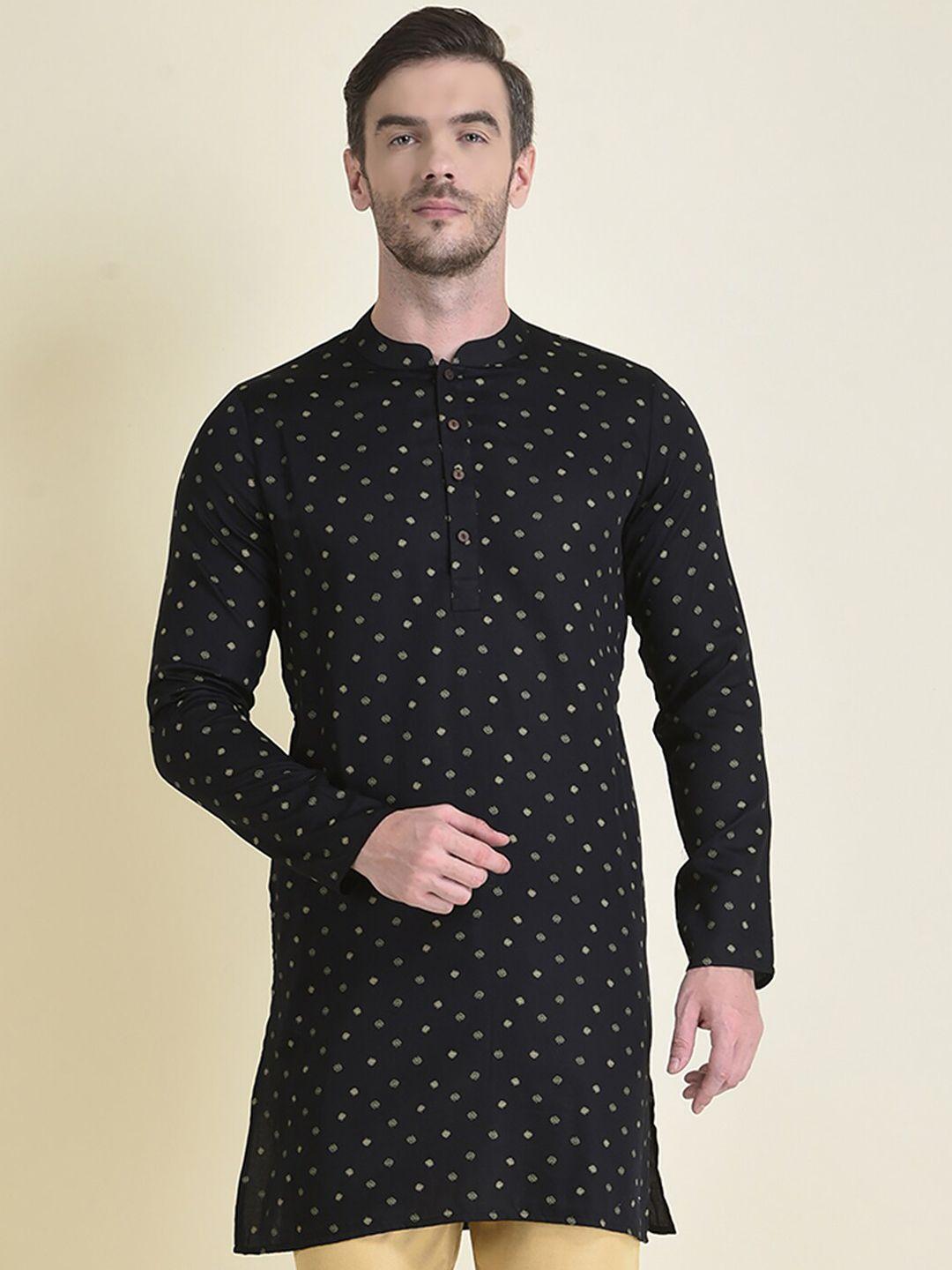 deyann ethnic motifs printed mandarin collar kurta with pyjamas