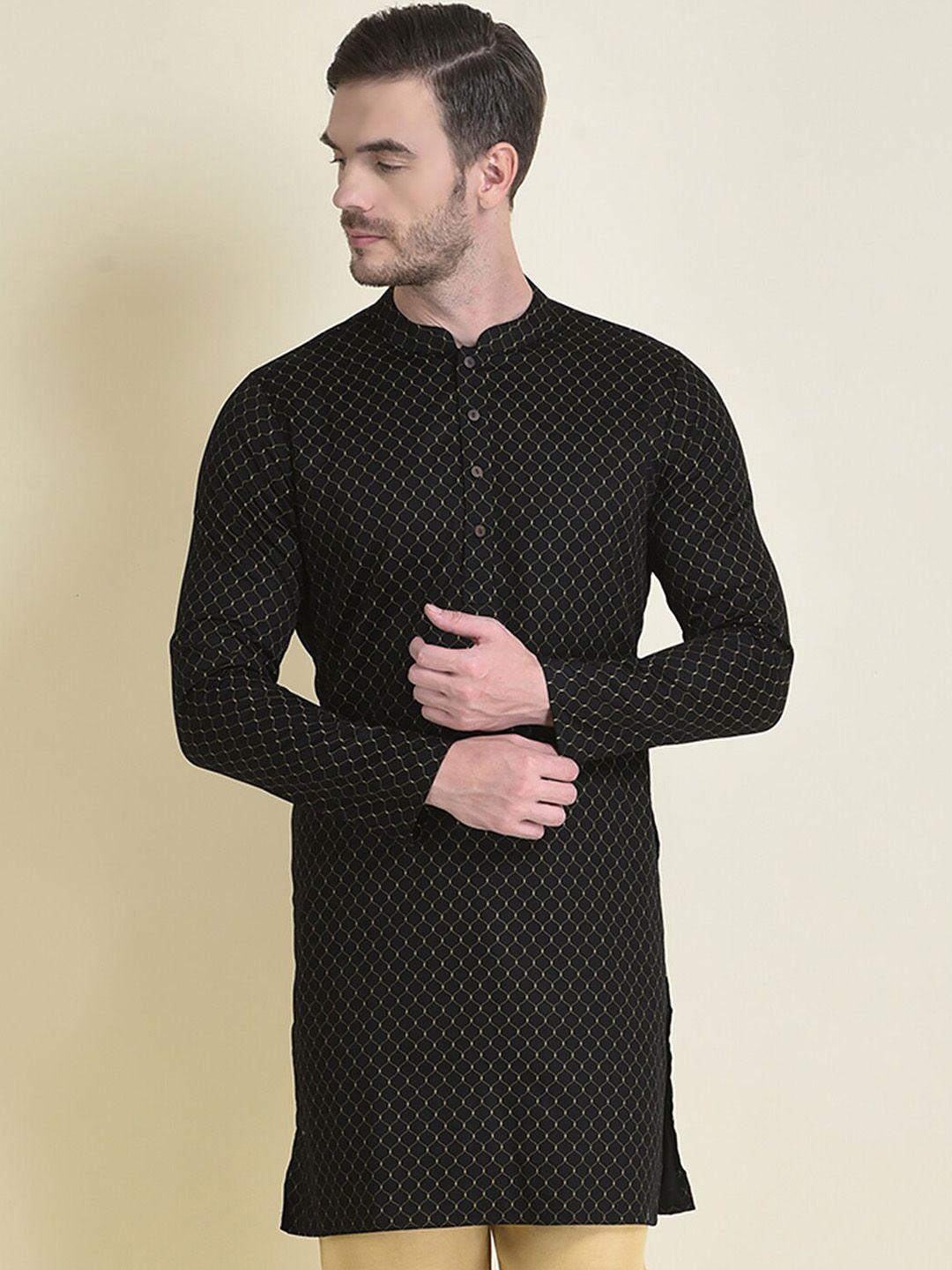 deyann ethnic motifs printed printed mandarin collar kurta with pyjamas