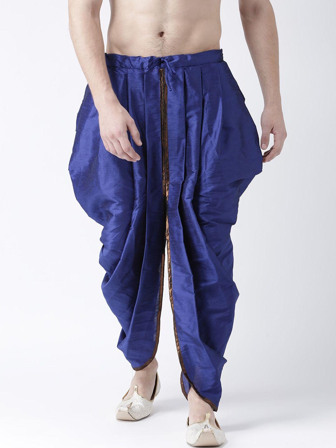 deyann men blue solid dhoti