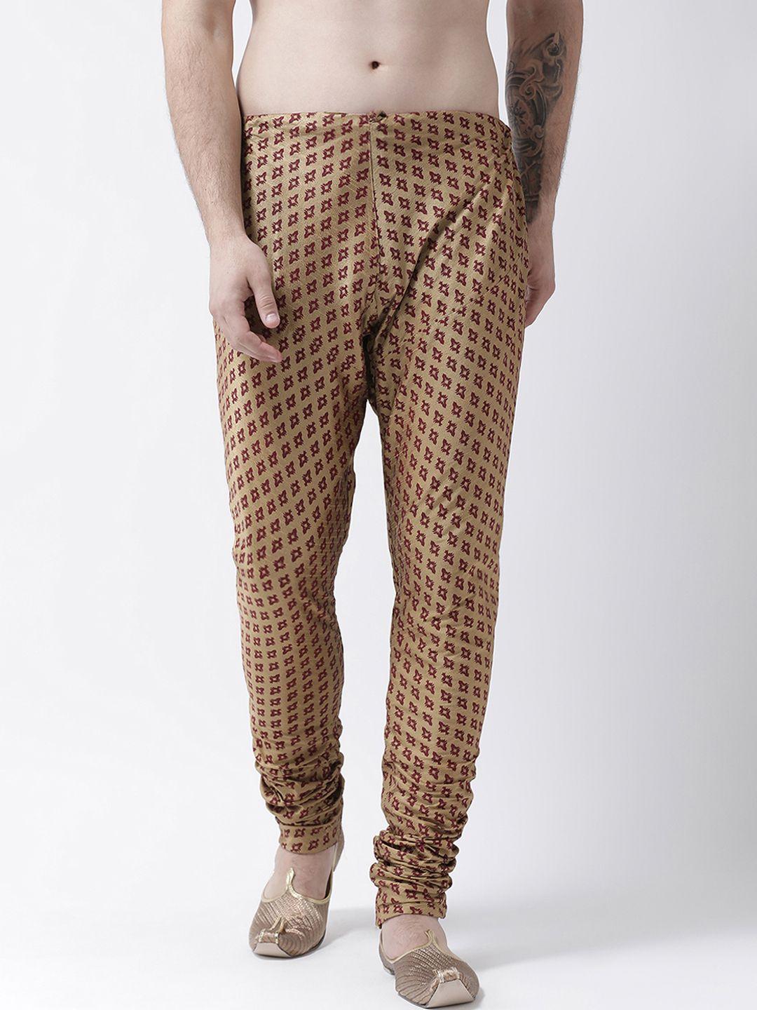deyann men brown printed ankle-length pyjamas