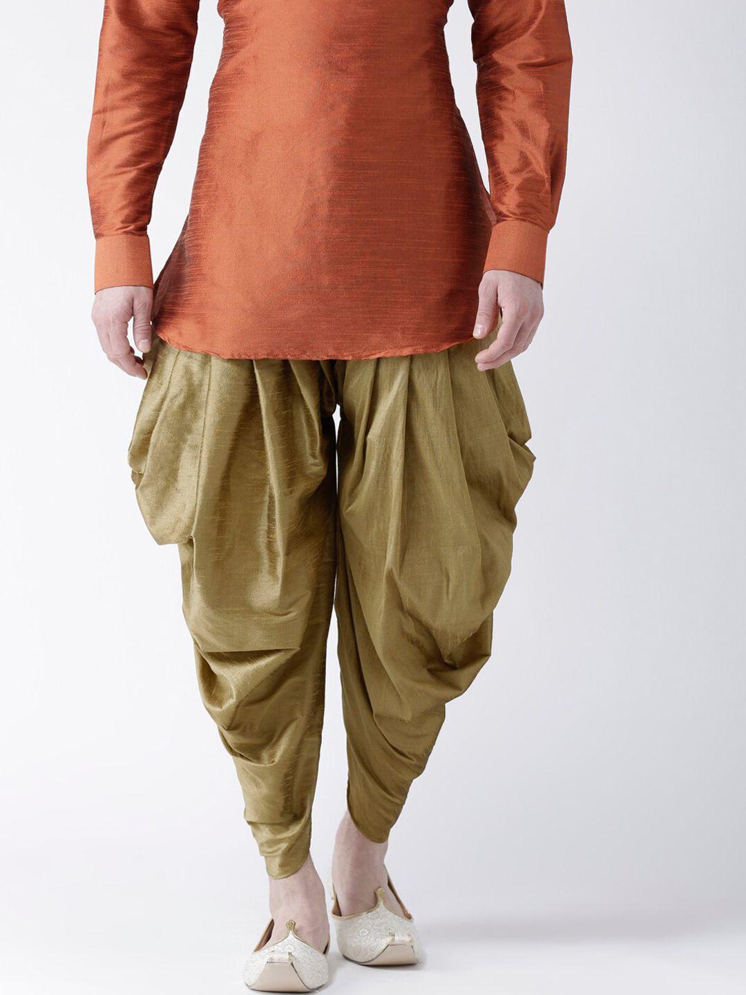 deyann men brown solid dhoti pants