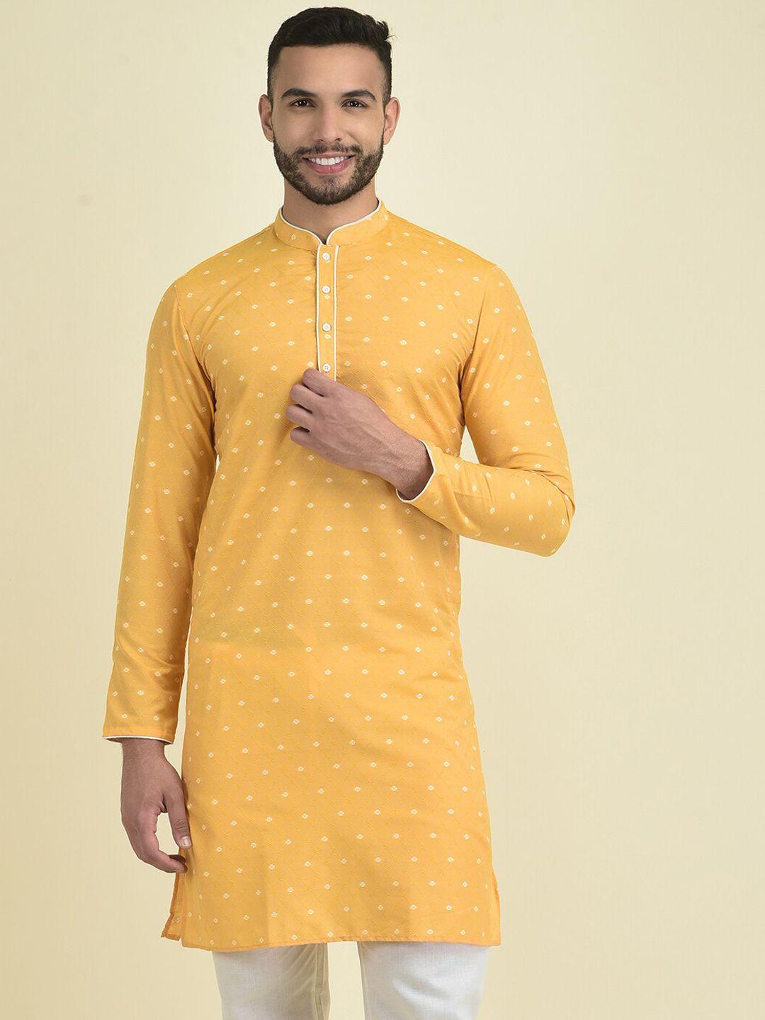 deyann men embroidered pure cotton kurta with pyjamas