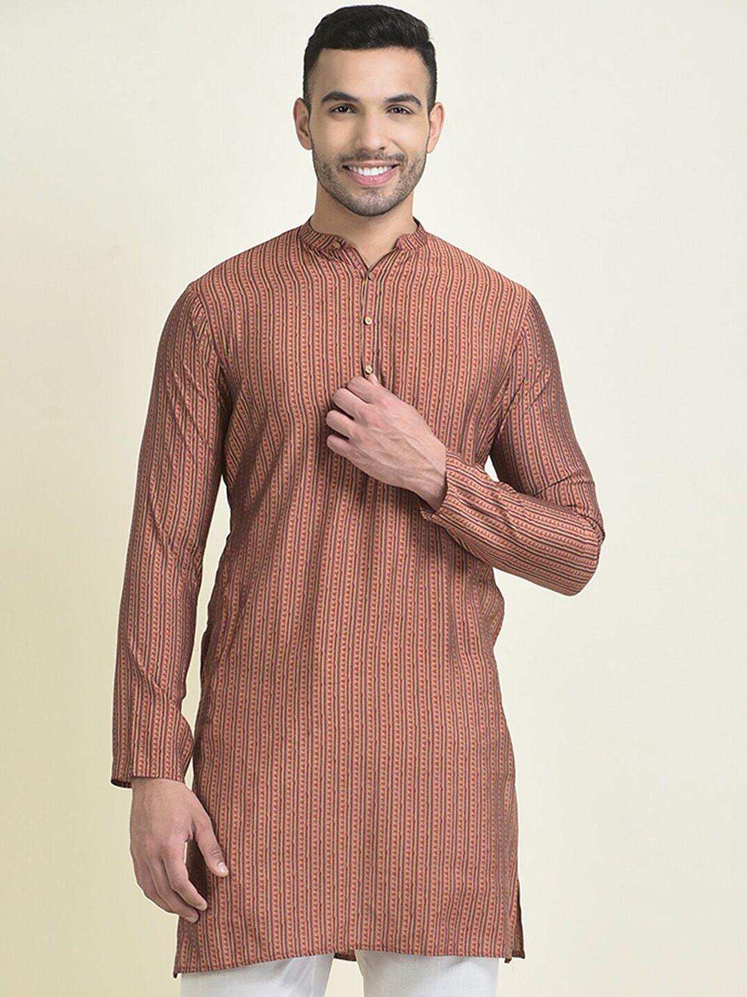 deyann men ethnic motifs printed kurta with pyjamas