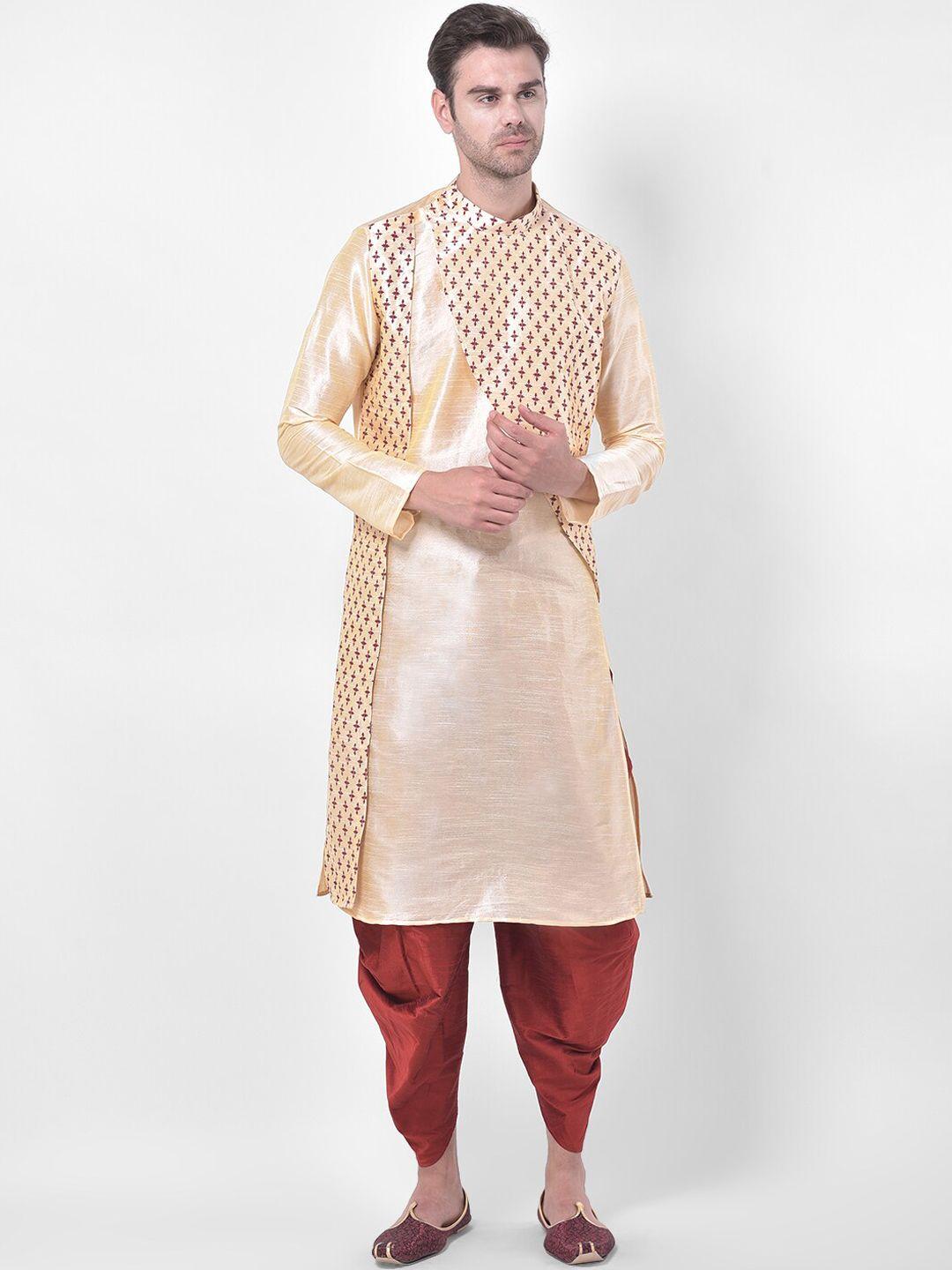 deyann men gold-toned printed kurta