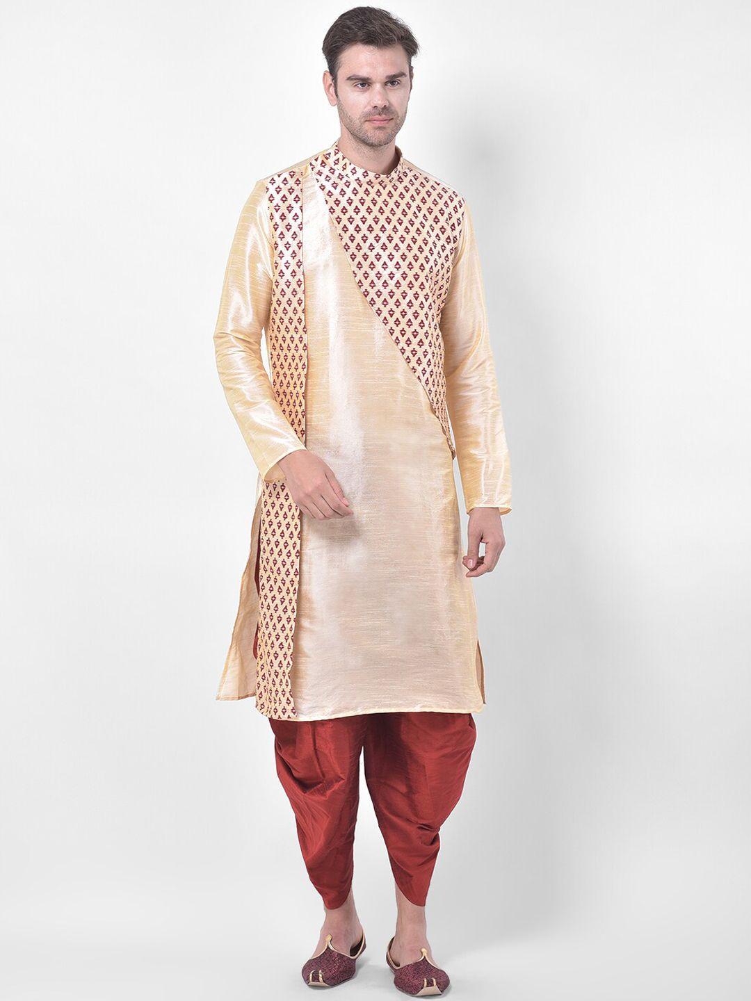 deyann men gold-toned printed kurta