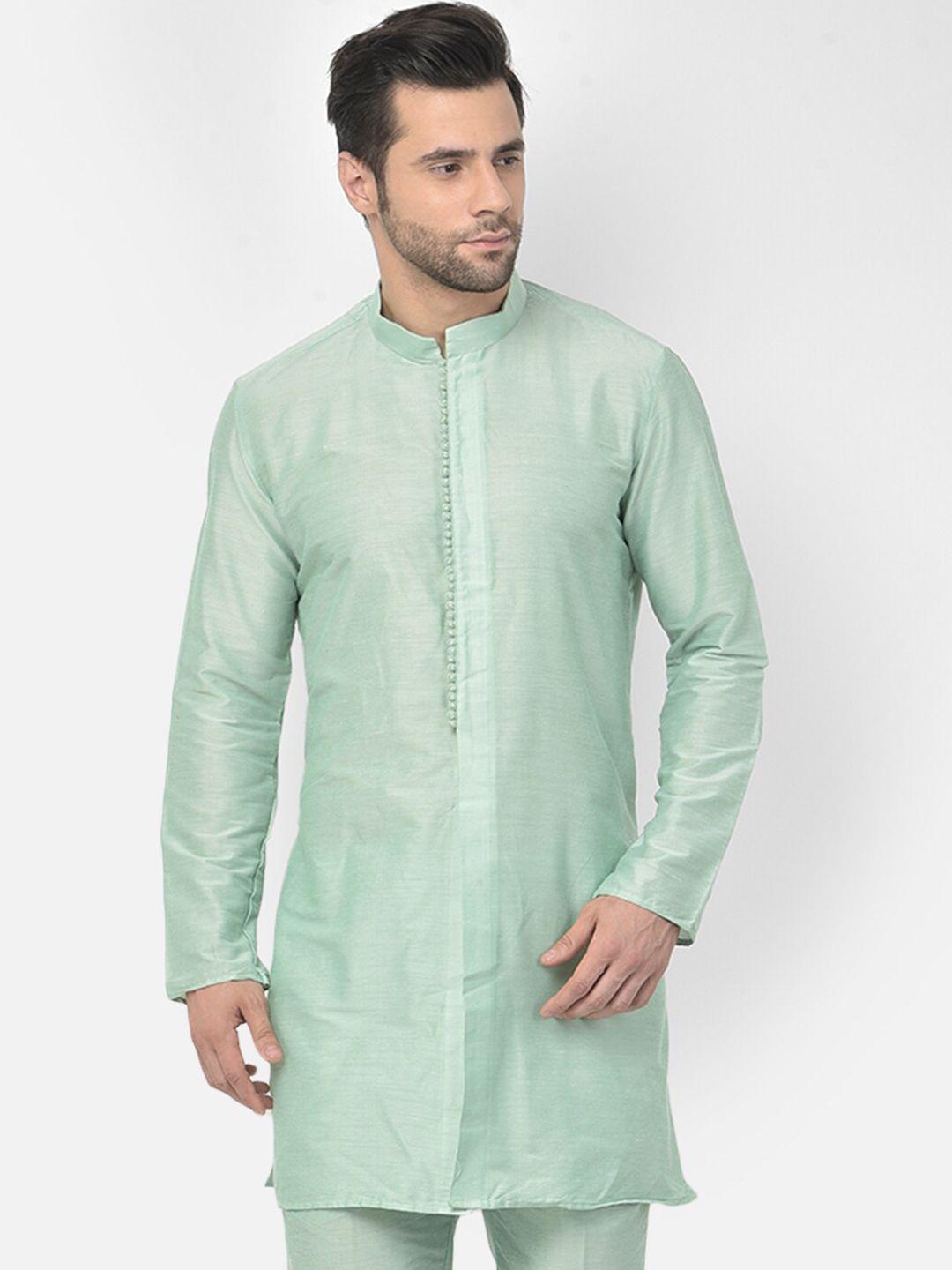 deyann men mint green kurta with trousers