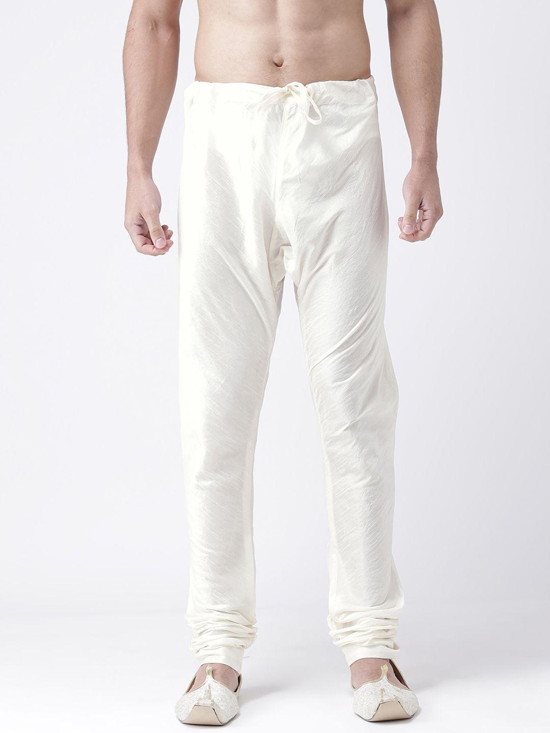 deyann men off white solid churidar