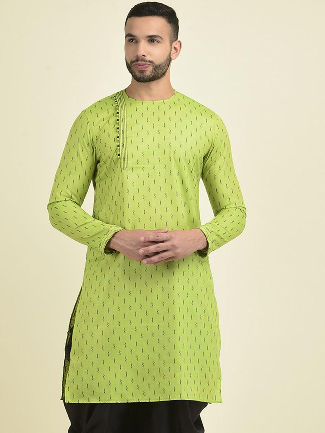 deyann men printed kurta with patiala