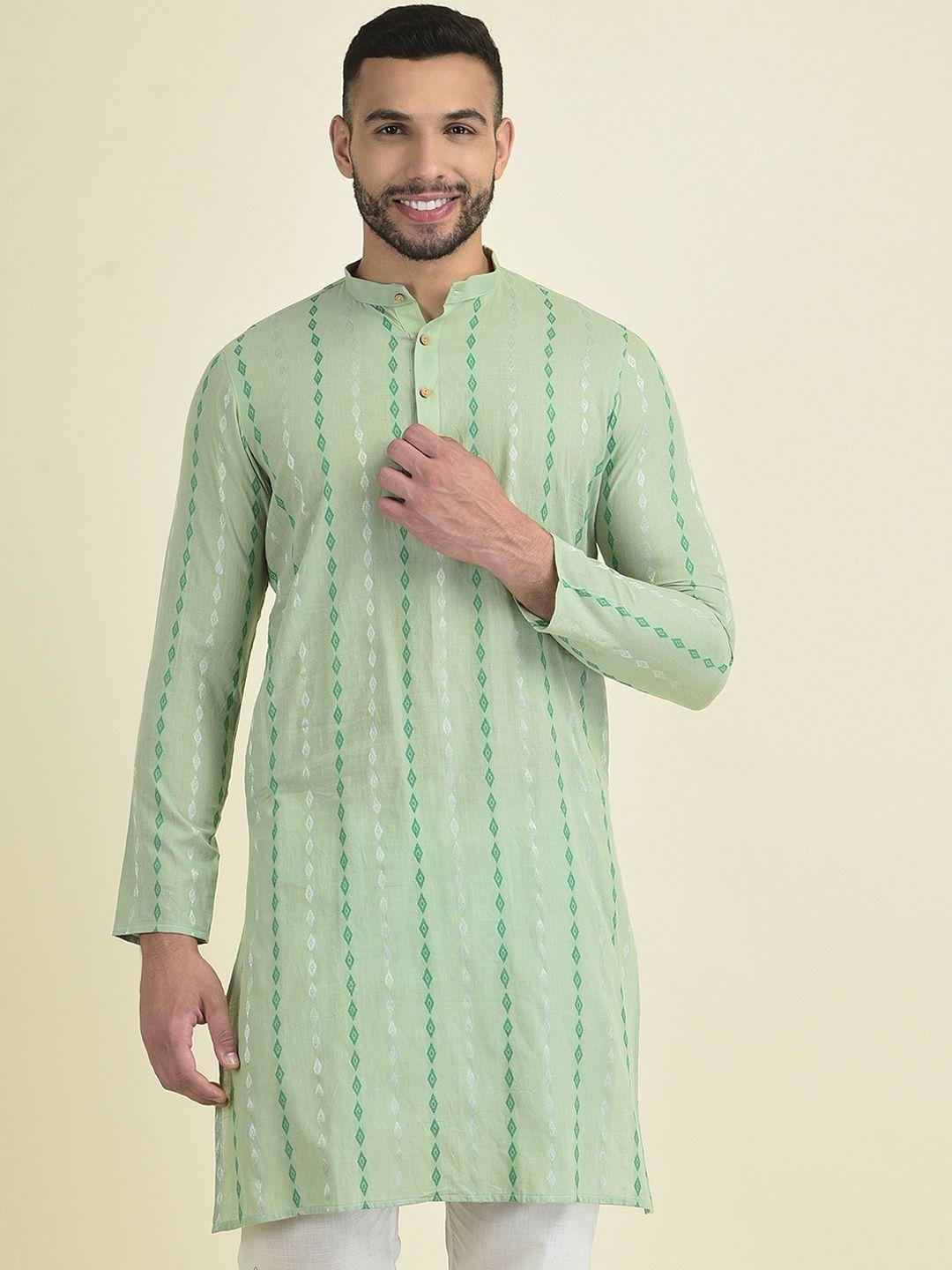 deyann men printed kurta with pyjamas