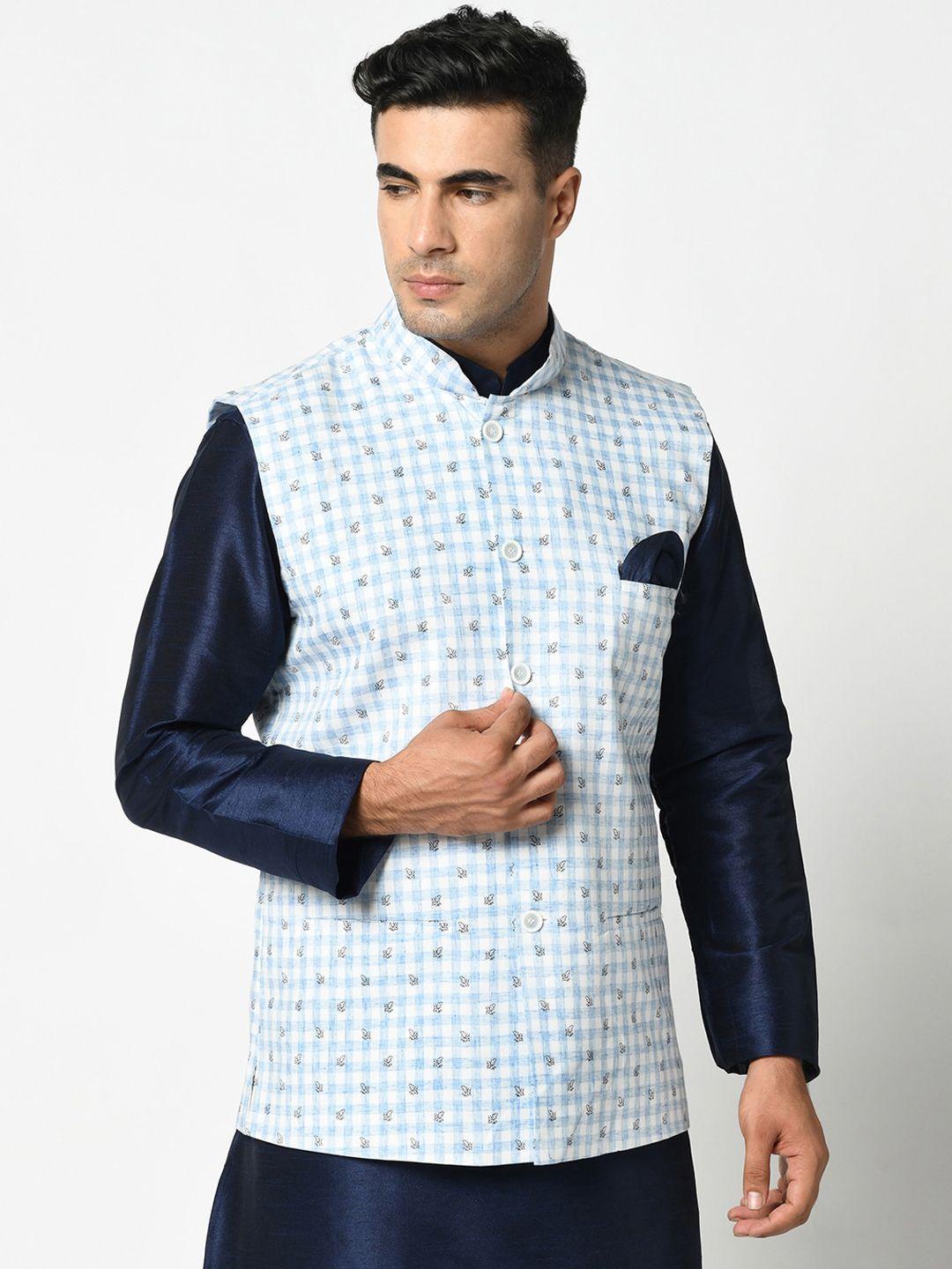 deyann men printed pure cotton nehru jackets