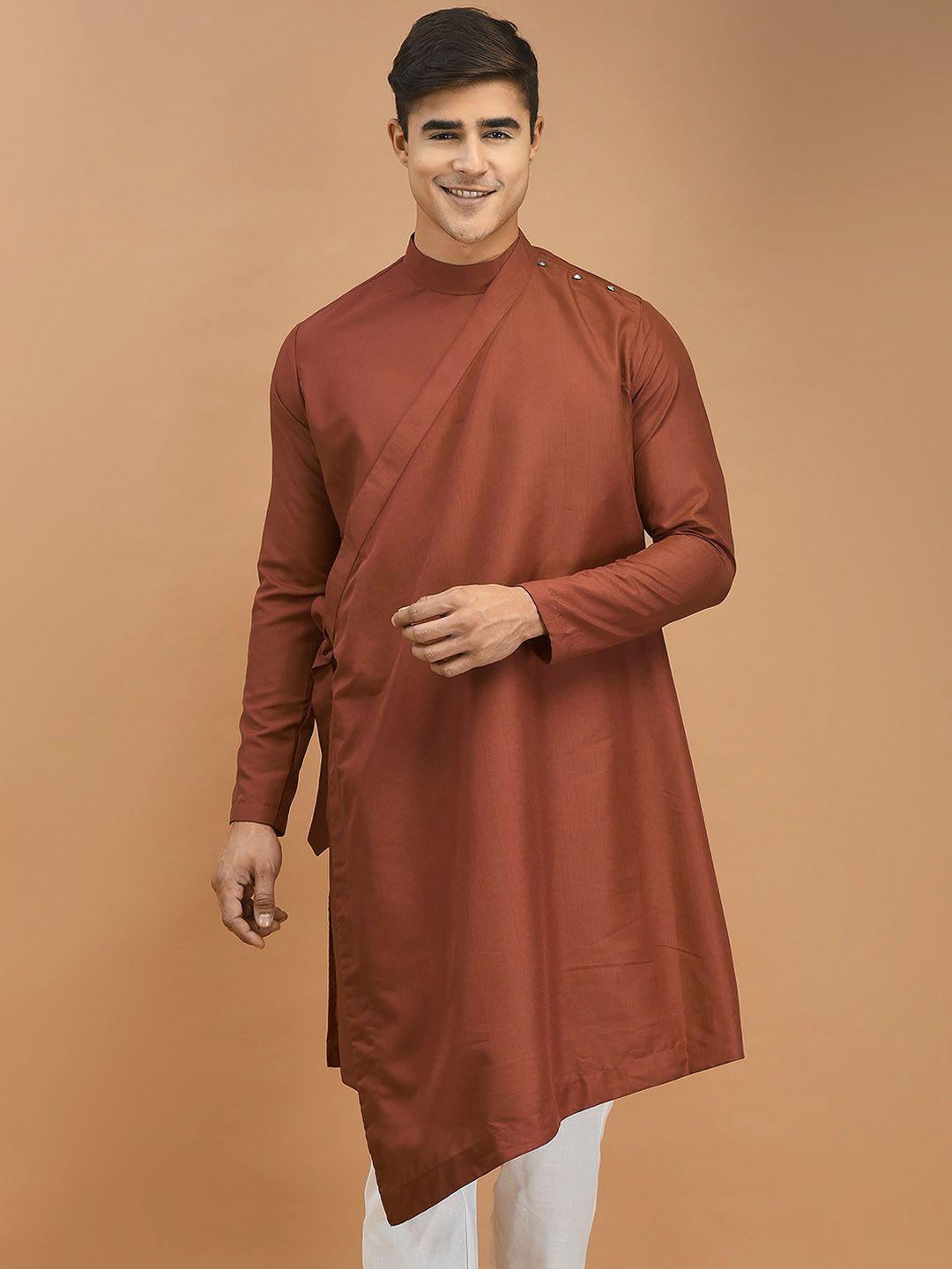 deyann men red thread work kurta