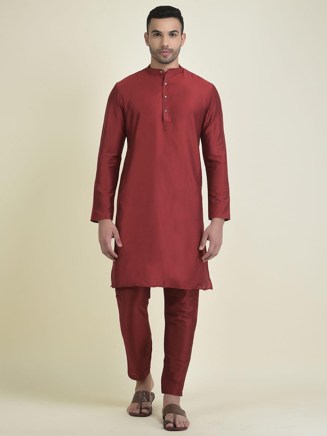 deyann men solid kurta with pyjamas