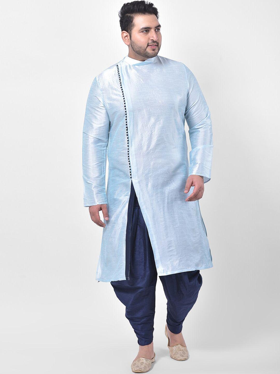 deyann plus men blue kurta