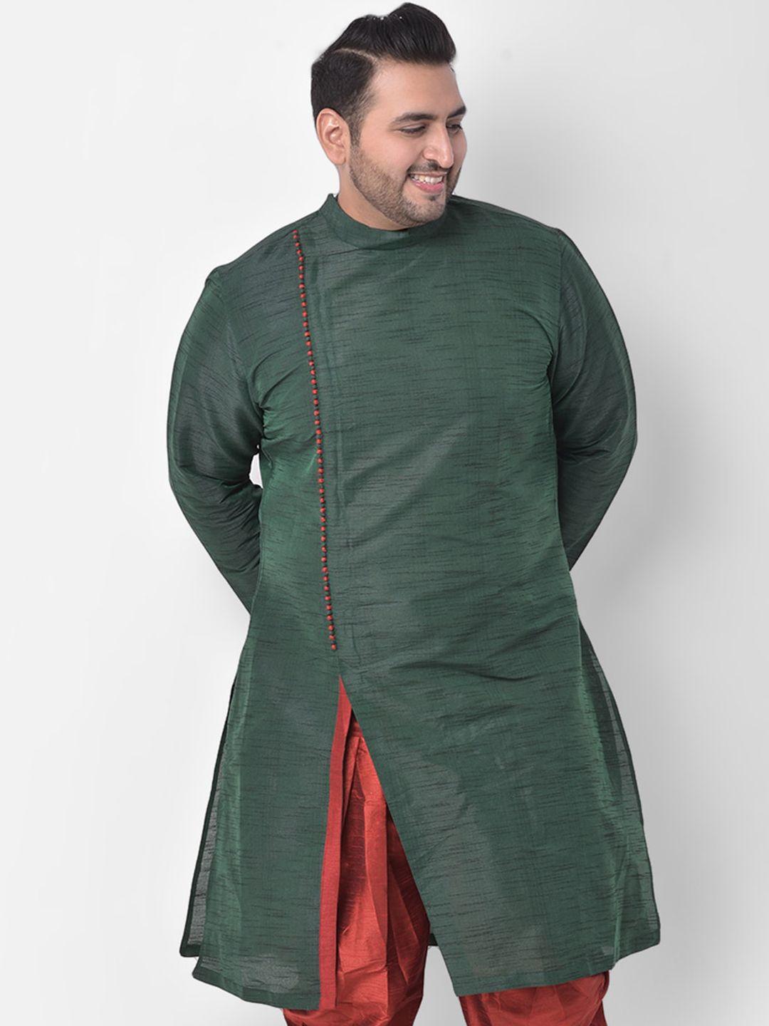 deyann plus men green kurta