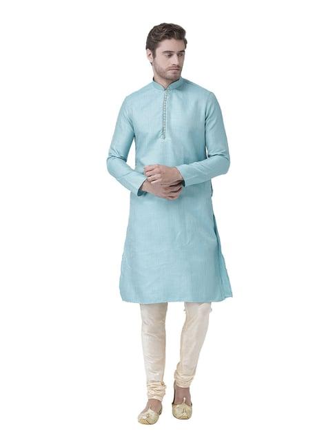 deyann sky blue regular fit kurta set