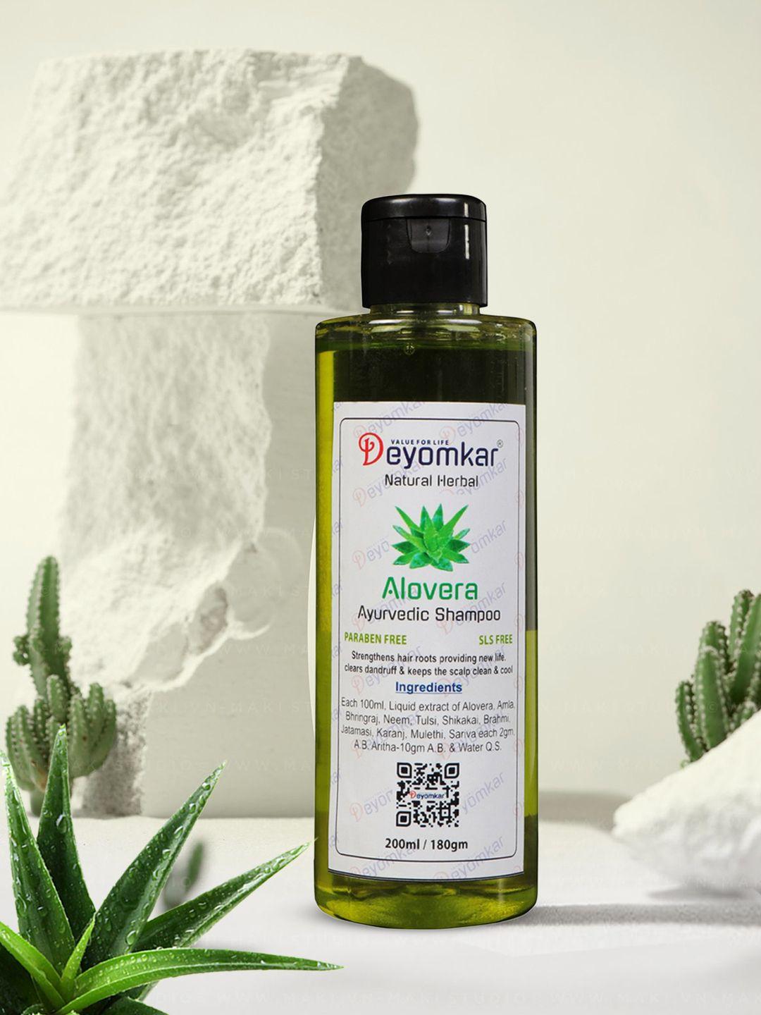 deyomkar natural herbal aloe vera anti dandruff shampoo 200ml