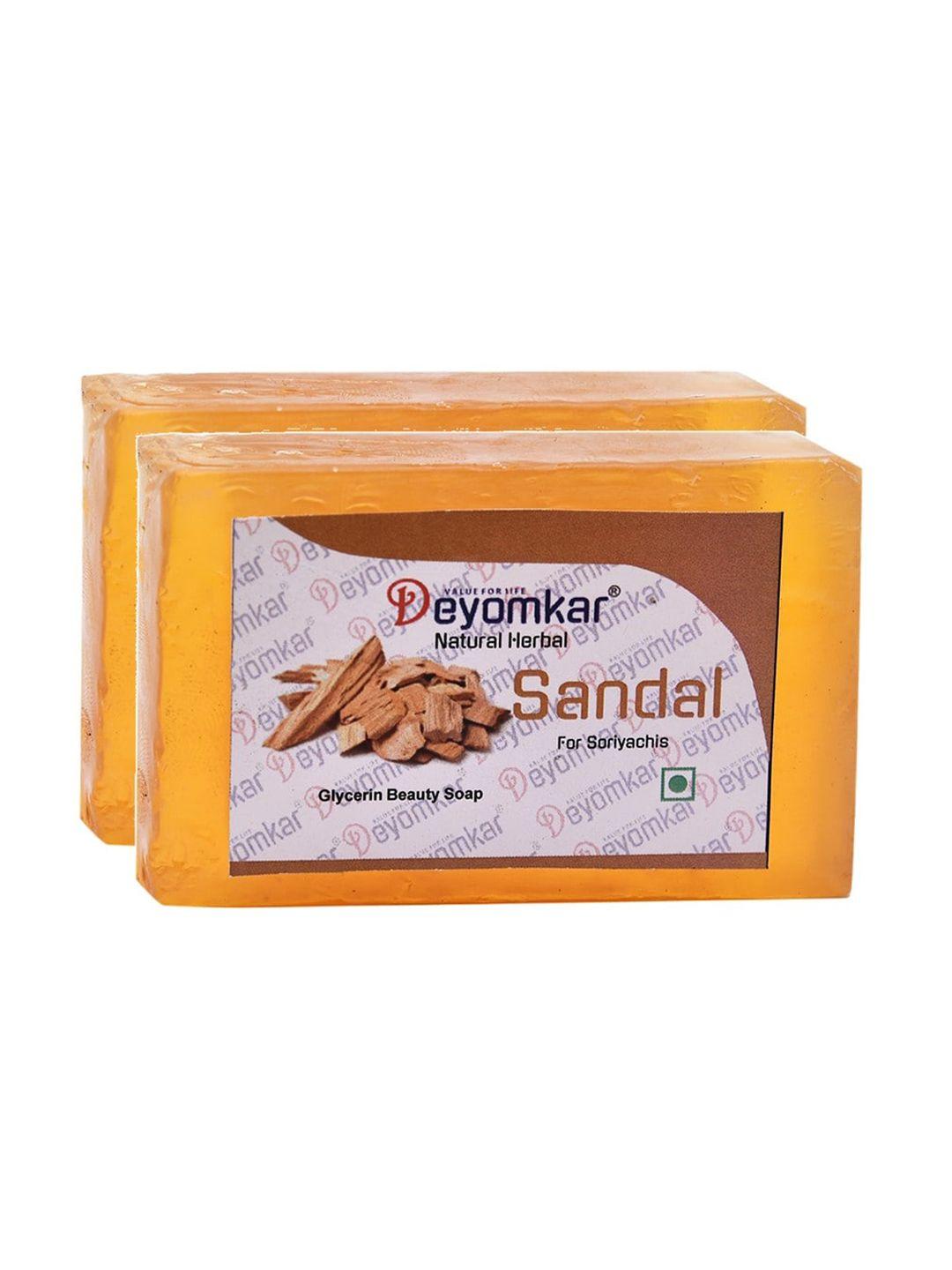 deyomkar set of 2 natural herbal glycerin & sandalwood soap