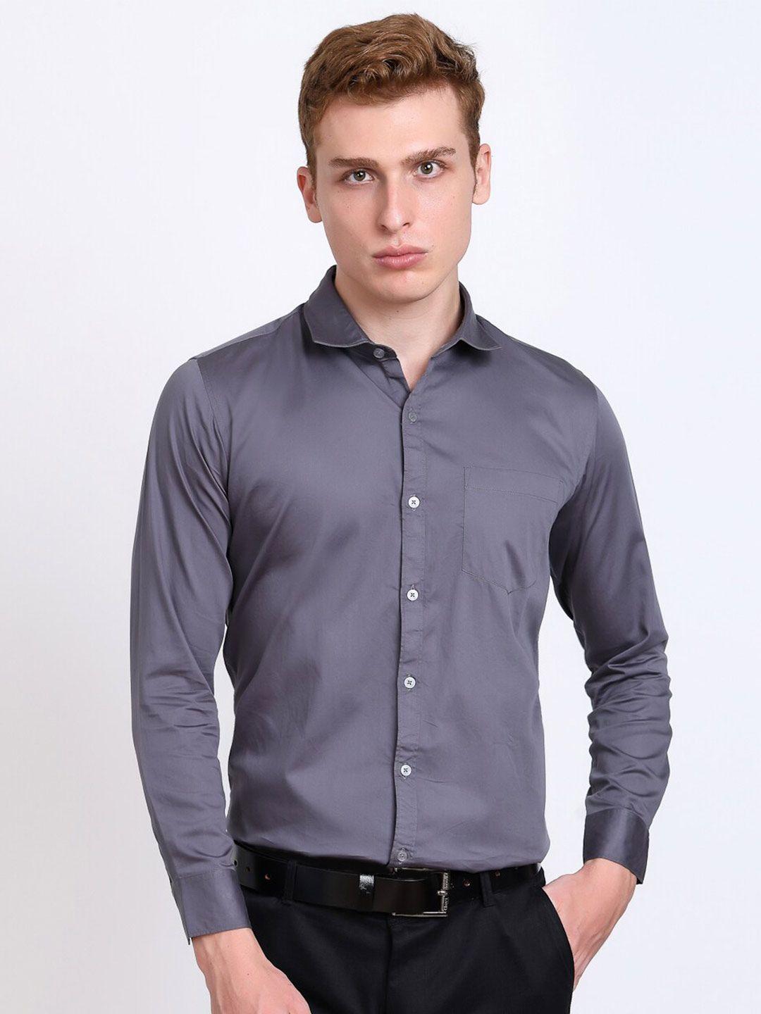 dezano premium slim fit opaque satin formal shirt