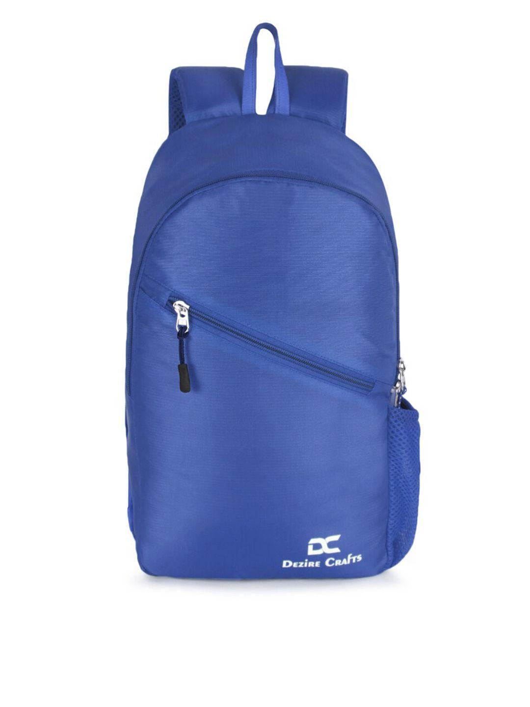 dezire crafts unisex blue & white solid backpack
