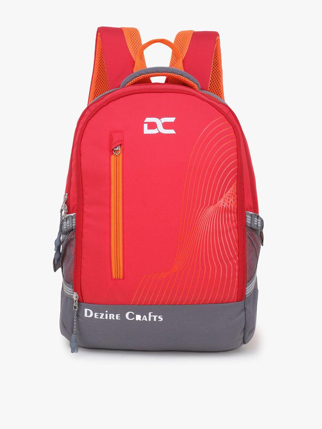 dezire crafts unisex red embellished backpack