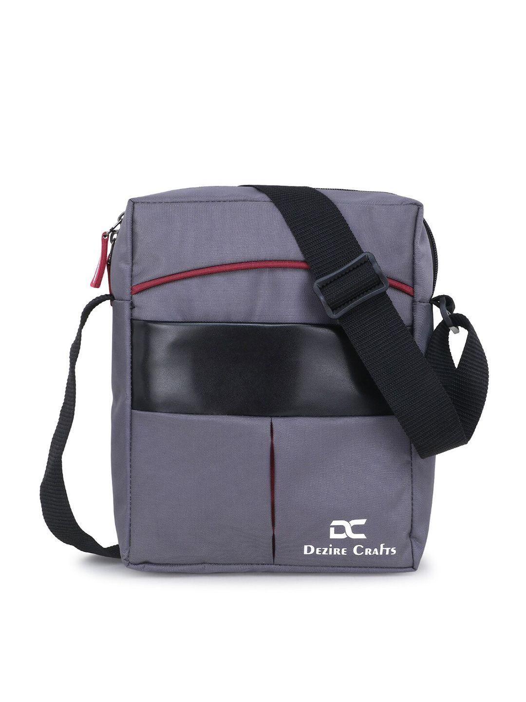 dezire crafts  grey & black cross body messenger bag