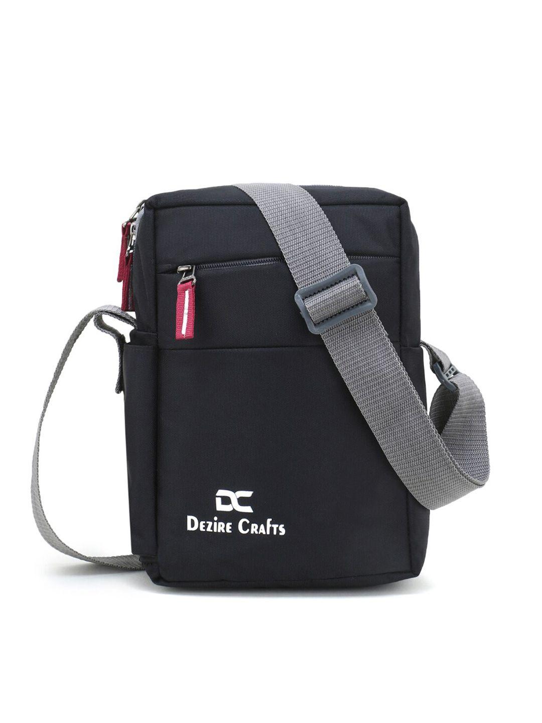 dezire crafts black & grey cross body messenger bag